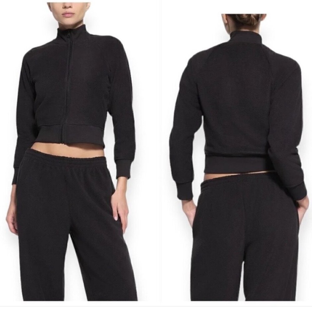 Skims fleece lounge track jacket